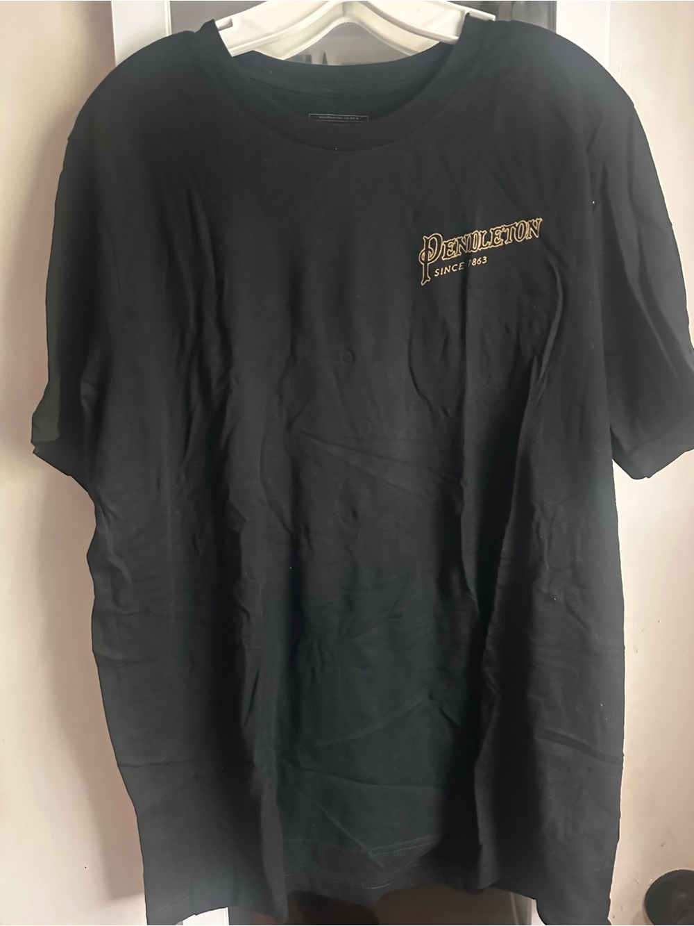 Pendleton Black Short-Sleeve Tee with Gold Logo